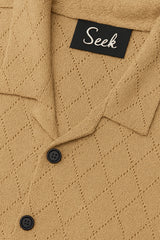 Boys Oversized See-Through Baggy Crop-Cut Button-Down Shirt