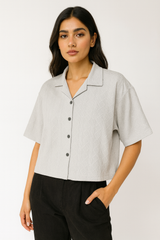 CABEL KNIT BOXY FIT GIRLS SHIRT