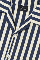 Girls Oversized Boxy Fit Button-Down Strip Shirt