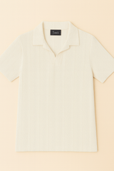 TQCOQU STYLE CUT NECK POLO T-SHIRT