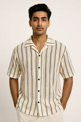 TEXTURED STRIPED BUTTON-DOWN SHIRTS