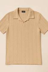 TQCOQU STYLE CUT NECK POLO T-SHIRT