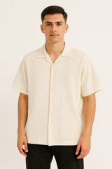 CABLE KNIT BOXY FIT BOYS SHIRT