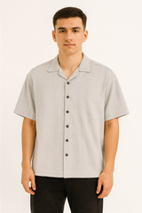 CABLE KNIT BOXY FIT BOYS SHIRT