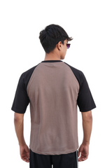 Dual-Tone Oversized Raglan T-Shirt