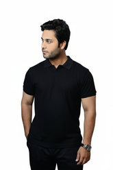 CUT NECK POLO SIMPLE T-SHIRT