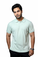 CUT NECK POLO SIMPLE T-SHIRT