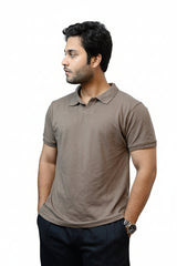 CUT NECK POLO SIMPLE T-SHIRT