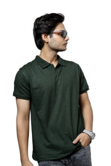 CUT NECK POLO SIMPLE T-SHIRT