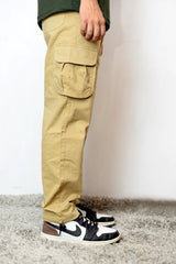 Dark Beige Twill Relax fit Six Pocket Cargo