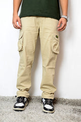 Khaki Twill Relax fit Six Pocket Cargo