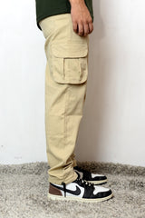Khaki Twill Relax fit Six Pocket Cargo