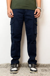 Blue Twill Relax fit Six Pocket Cargo