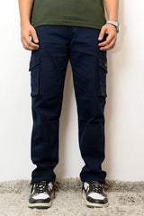 Blue Twill Relax fit Six Pocket Cargo