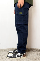 Blue Twill Relax fit Six Pocket Cargo
