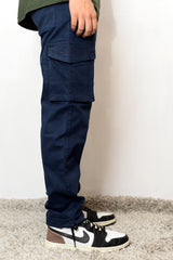 Blue Twill Relax fit Six Pocket Cargo