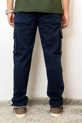 Blue Twill Relax fit Six Pocket Cargo