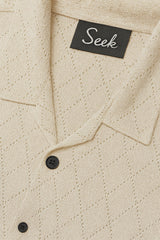 Boys Oversized See-Through Baggy Crop-Cut Button-Down Shirt