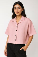 CABEL KNIT BOXY FIT GIRLS SHIRT