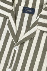 Boys Oversized Boxy Fit Button-Down Strip Shirt