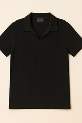 TQCOQU STYLE CUT NECK POLO T-SHIRT