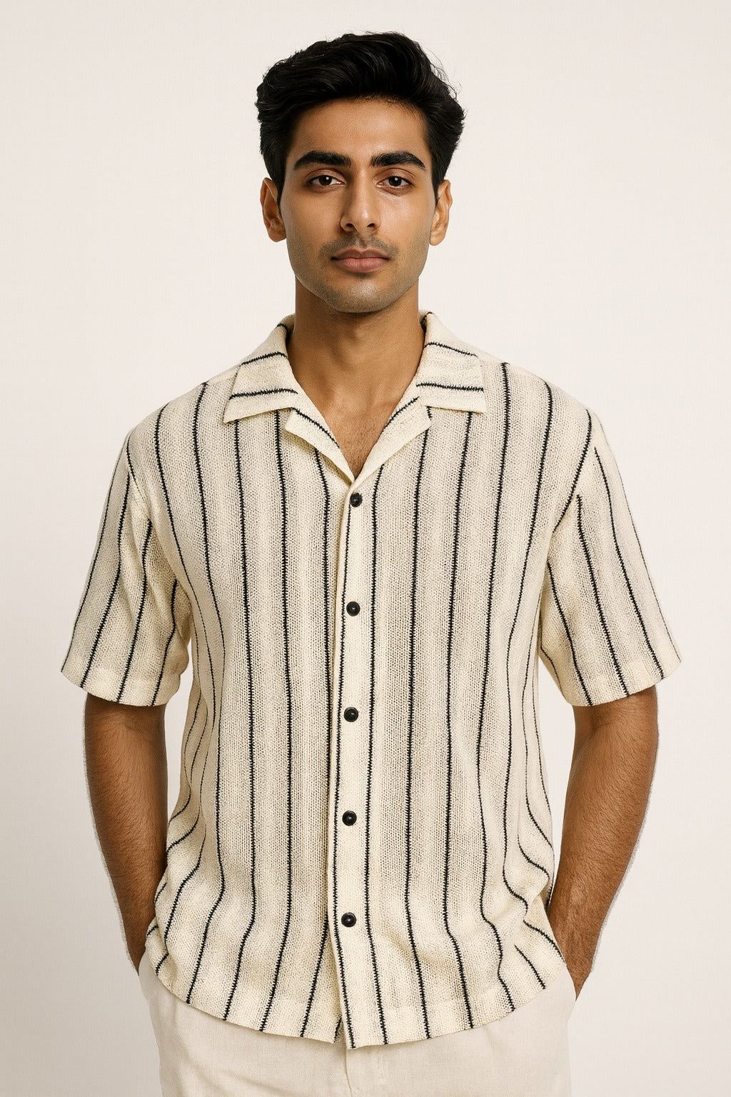 TEXTURED STRIPED BUTTON-DOWN SHIRTS