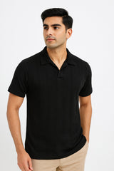 TQCOQU STYLE CUT NECK POLO T-SHIRT