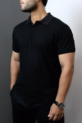 JOHNNY COLLAR POLO- BLK