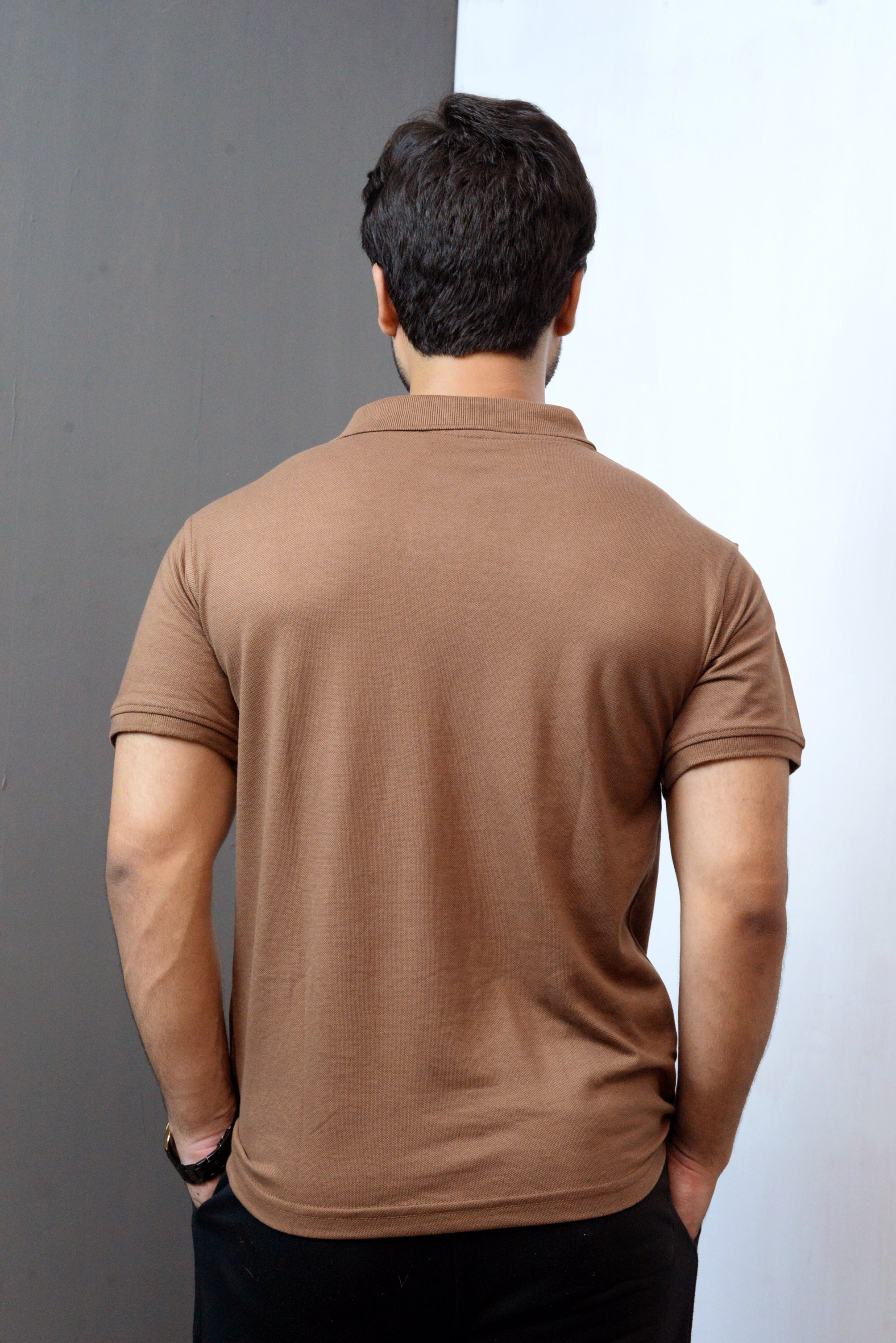 JOHNNY COLLAR POLO- BRN