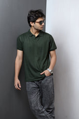 JOHNNY COLLAR POLO-GRN