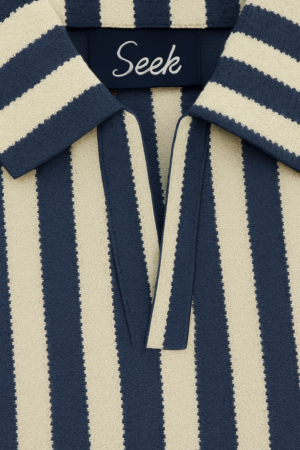 CUT NECK STRIPS POLO